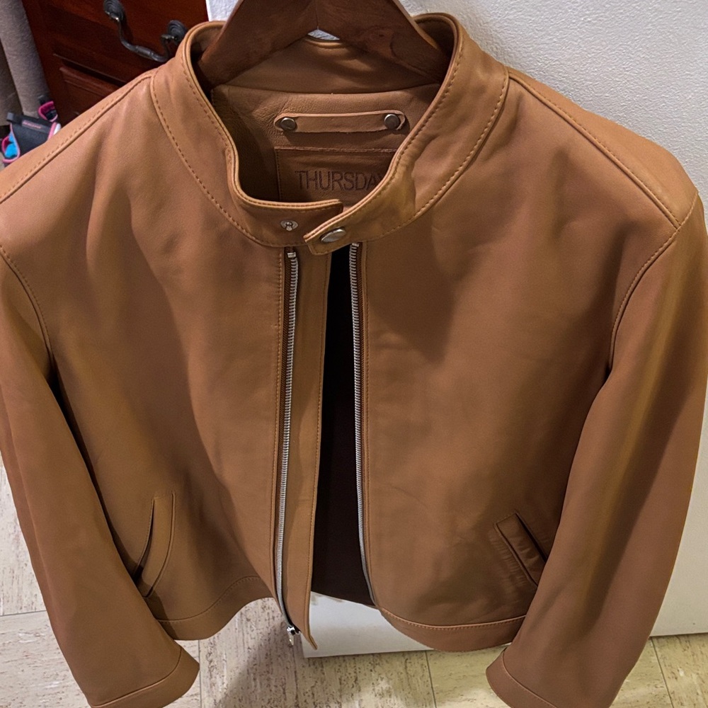 Thursday Boot Company Tan Leather Jacket